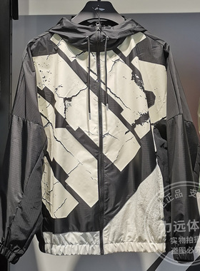 李宁运动风衣男2023春秋季新款反伍连帽夹克防风梭织外套AFDT059