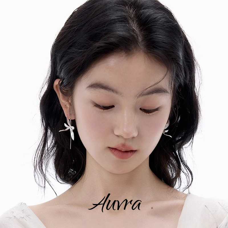 Auvra空谷幽兰 新中式银色气质耳饰文艺小众国风兰花耳环耳饰女
