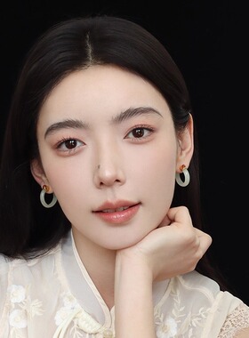 Auvra玉蕊含珠 新中式国风耳环女高级感轻古风复古文艺C圈耳环