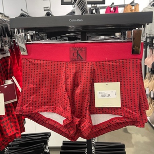CK Calvin Klein 男士简约百搭透气舒适平角内裤四角内裤 1条装