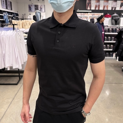 CK商务休闲LOGO刺绣短袖POLO衫