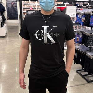 2024夏季新款Calvin Klein/CK 男士百搭纯棉舒适透气圆领短袖T恤