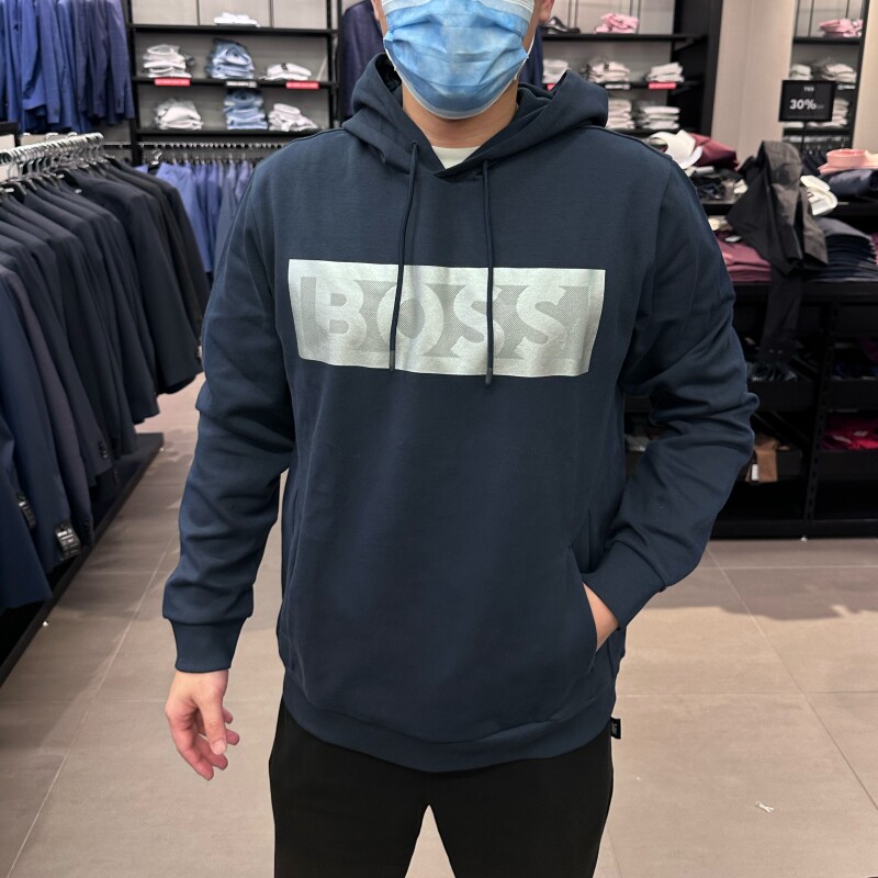 HugoBoss百搭连帽套头卫衣