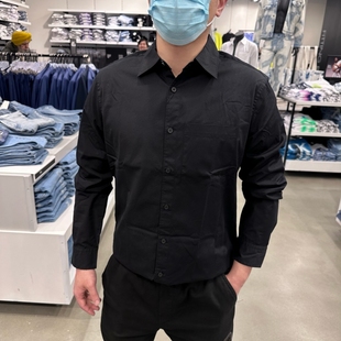 2025秋季新款Calvin Klein/CK 男士商务休闲简约百搭纯色长袖衬衫