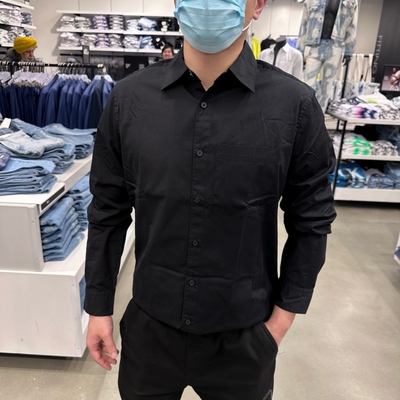 CK商务休闲简约百搭纯色长袖衬衫