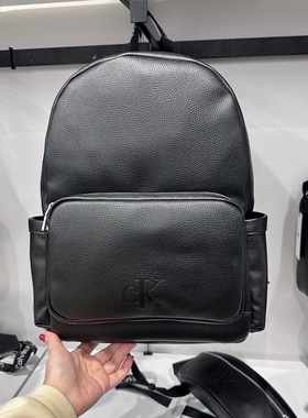 CK/Calvin Klein 男女通用商务休闲字母LOGO大号双肩包背包书包