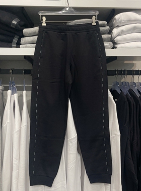 Calvin Klein/CK 男士秋冬新款潮流串标加绒保暖小脚长裤束脚卫裤