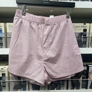 女士休闲舒适透气LOGO印花四角平角内裤 Calvin Klein 阿罗裤