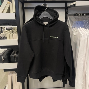 25秋冬Calvin Klein/CK 男士休闲百搭立体LOGO印花连帽套头卫衣