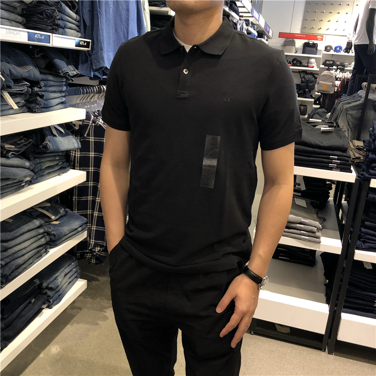 ÕýÆ·´ú¹º CK/Calvin KleinÄÐÊ¿Ïļ¾¶ÌÐäÐÝÏд¿ÃÞÐÞÉí°æ´¿É«poloÉÀ