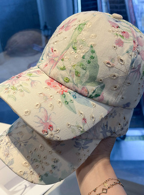 刺绣印花棒球帽女夏季复古风