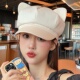 贝雷帽 甜美百搭显脸小网红款 韩版 可爱萌系猫耳朵八角帽子女春夏季