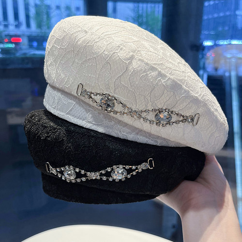 蕾丝贝雷帽英伦复古日系女夏季