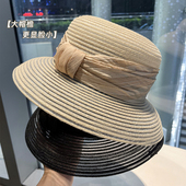 镂空网纱渔夫帽子女夏季 遮阳帽显脸小防晒水桶盆帽白色太阳帽 新款