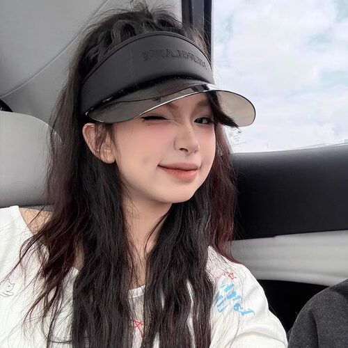 新款防晒帽子女夏季防紫外线户外遮阳帽运动跑步帽透气鸭舌空顶帽