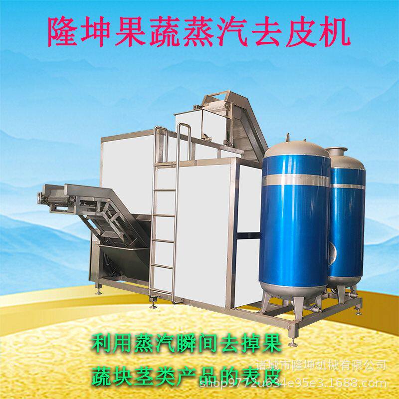 可定制全自动蒸汽去皮机 土豆猕猴桃脱皮机 农产品深加工去皮设备