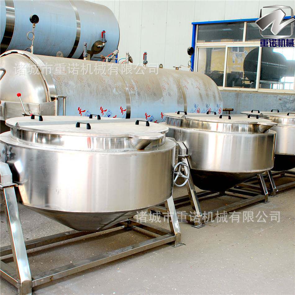 新供应高温焖煮锅 熬汤锅不锈钢内胆 立式带盖子可带倾斜夹层锅