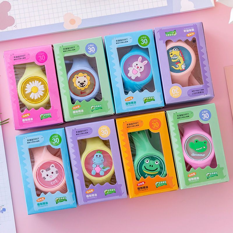 闪光驱蚊手环手链卡通发光防蚊手表儿童成人孕妇户外驱蚊礼物