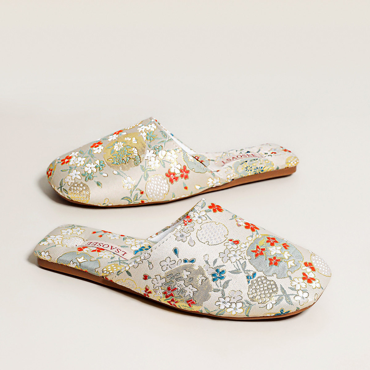 国潮高级感新中式刺绣包头亚麻凉拖鞋女防滑牛筋底轻便居家用夏季,居家布艺,居家凉拖/凉鞋,淘宝优惠券,粉丝福利购,淘宝优惠卷