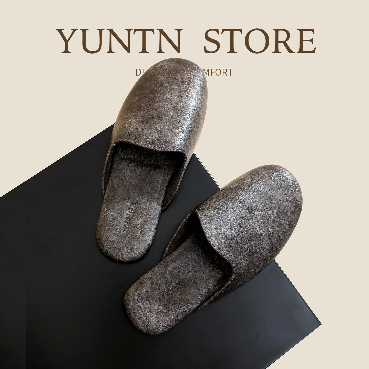 宽松版复古格调高级感凉拖鞋