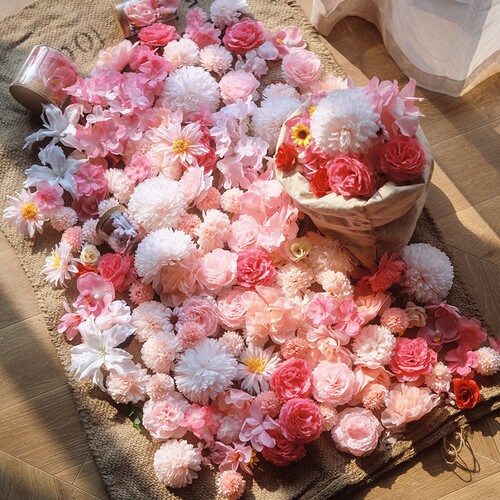 仿真玫瑰花束DIY编织材料包
