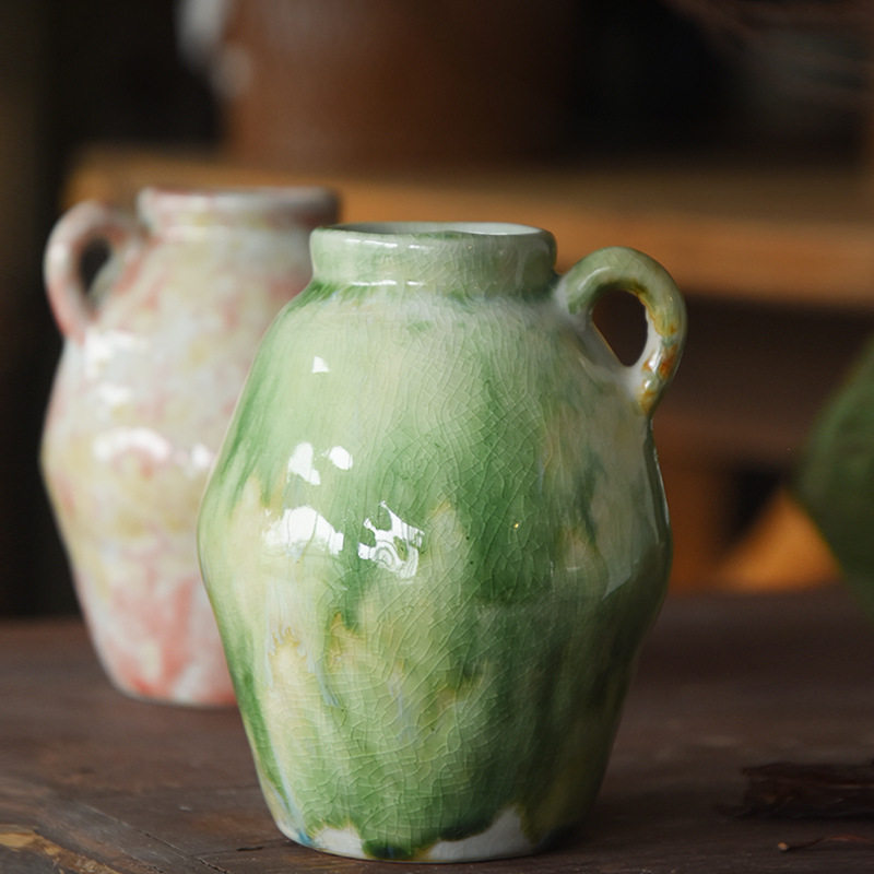 喜莱卡日式花插陶瓷创意花器复古迷你小花瓶绿植客厅摆件装饰家居,家居饰品,花瓶,淘宝优惠券,粉丝福利购,淘宝优惠卷