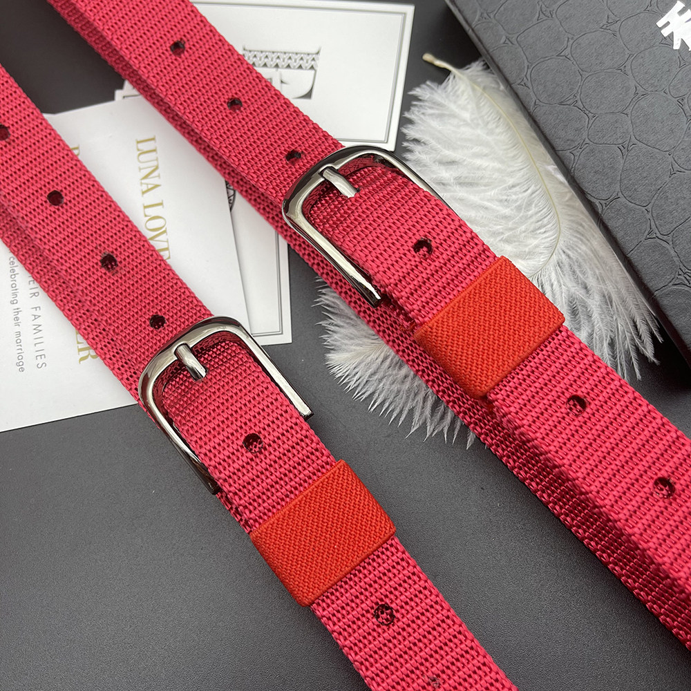 2026马年红腰带本命年中老年红色棉布编织女士加长裤带年货保平安