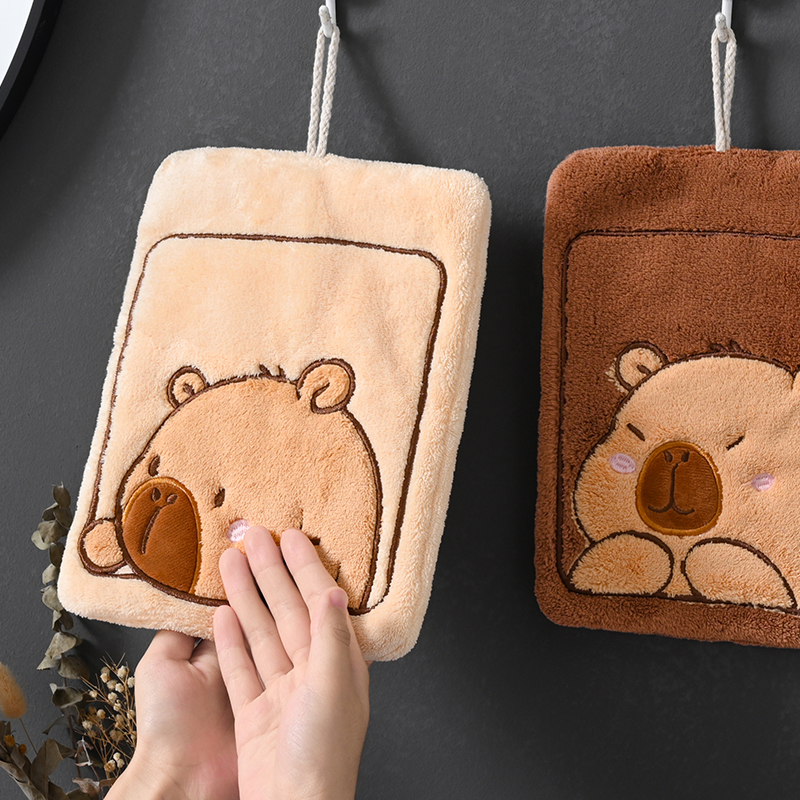 擦手巾可挂式卫生间擦手毛巾