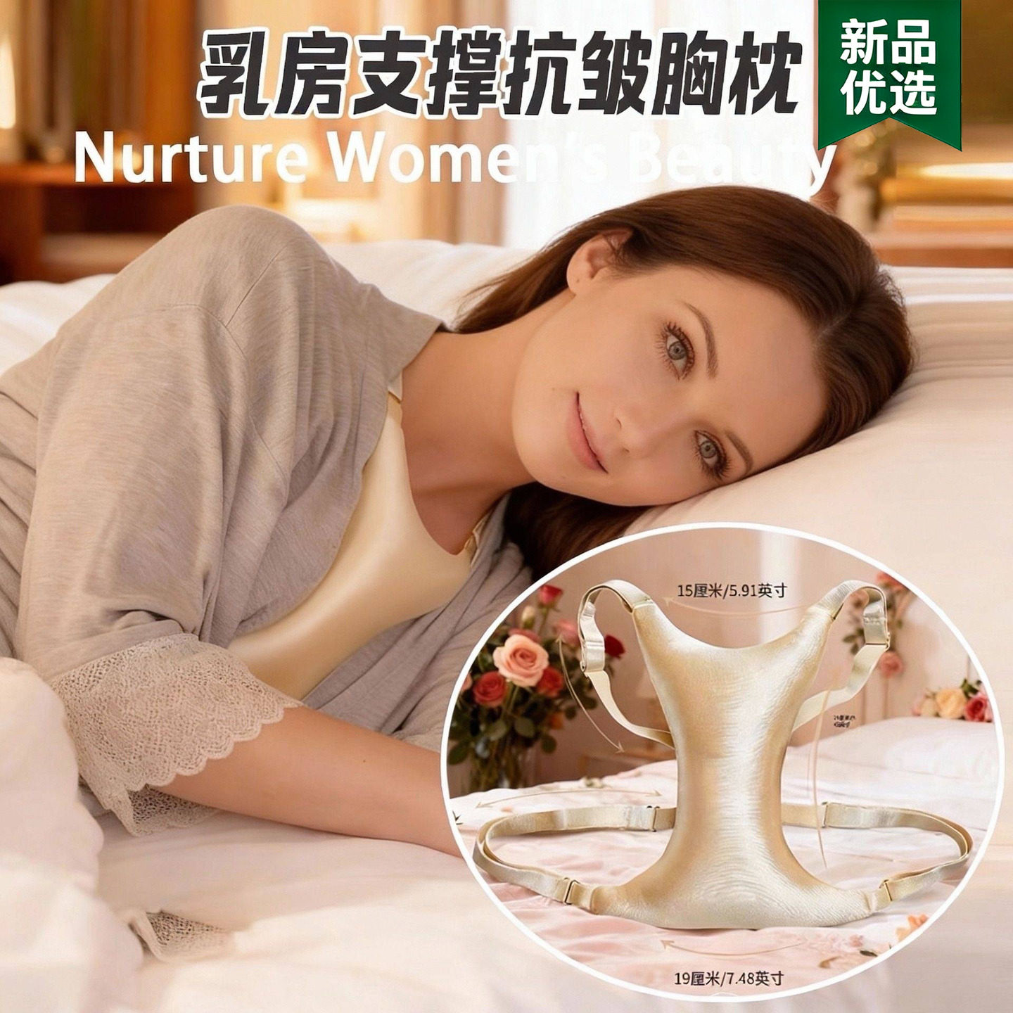 孕妇乳房承托枕头哺乳期压垫支撑神器胸托产后睡觉护胸侧小枕垫子