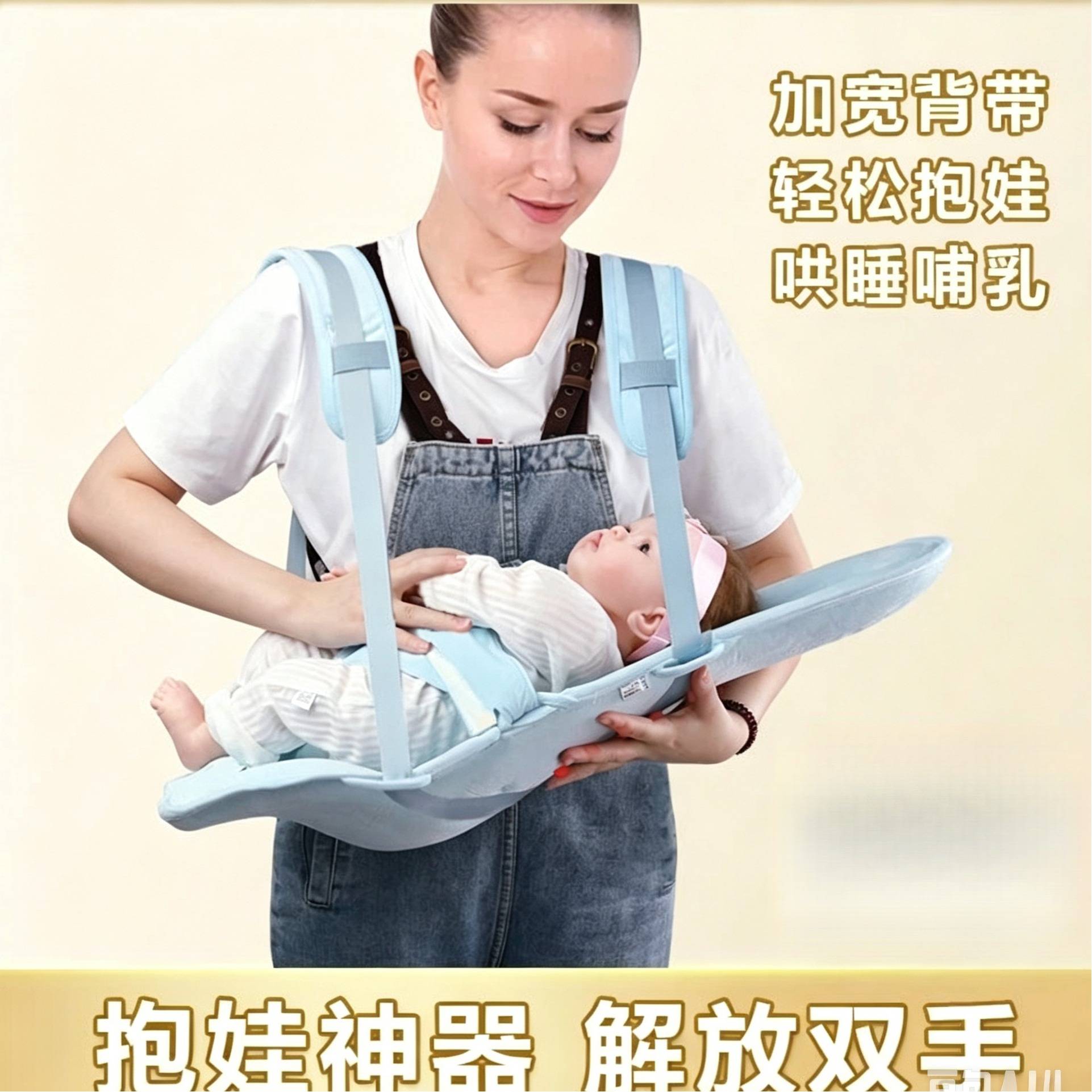 婴儿抱抱托抱娃神器解放双手带娃神器抱婴儿抱睡抱娃娃神器哺乳枕