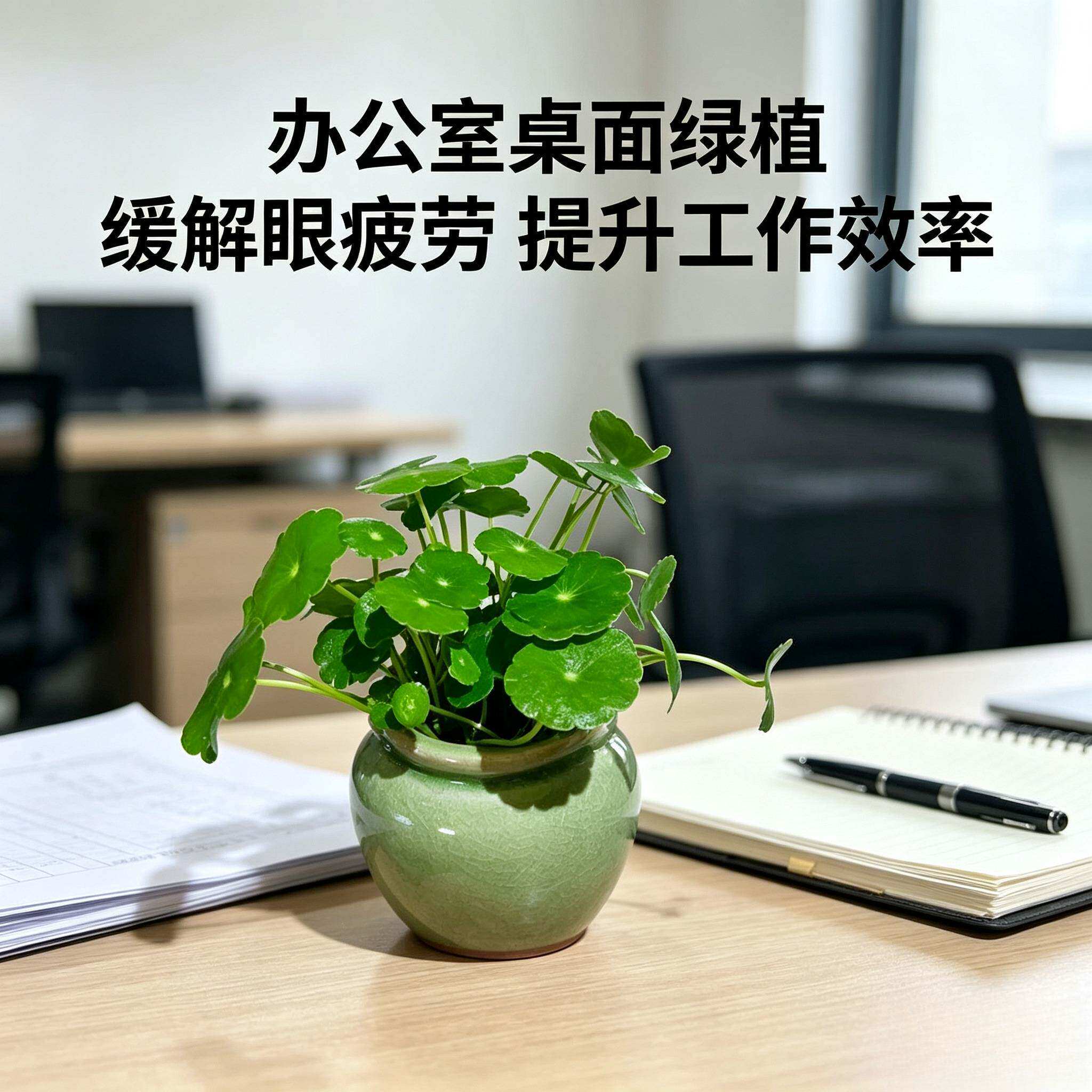 桌面小型水培植物水培铜钱草桌面迷你小盆栽室内好养绿植