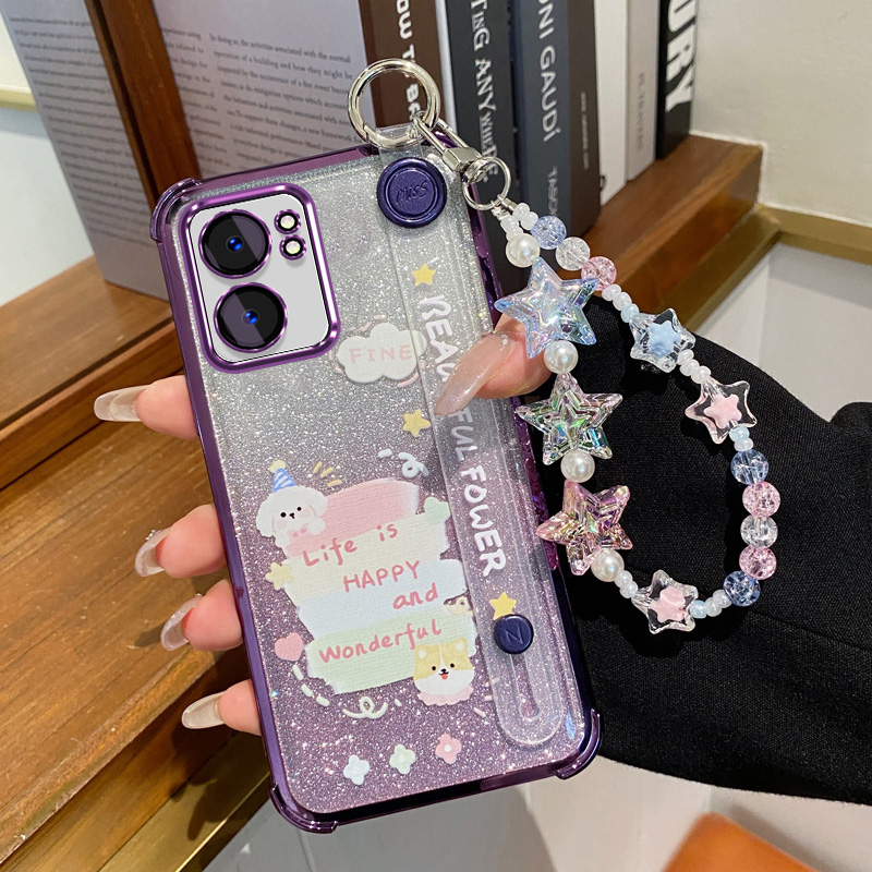适用oppoA56s手机壳oppo保护A56s硅胶套5G全包防摔opa卡通动物软壳oppa腕带支架opopa星星手链0pp0女5g小众潮