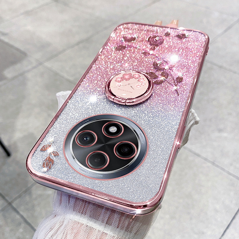 OPPOA3pro闪粉玫瑰+同款支架