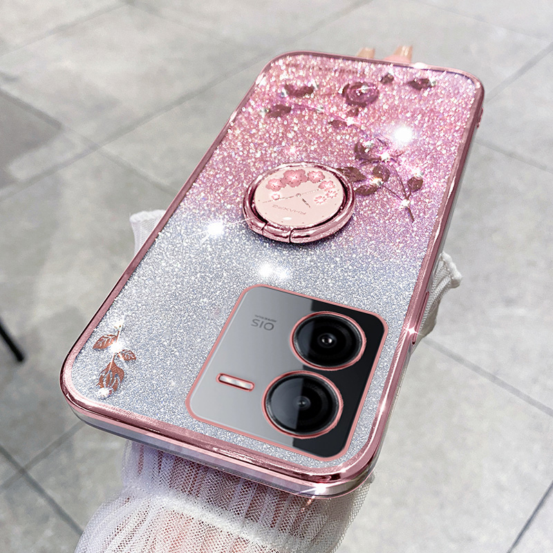 vivoY100t闪粉玫瑰+支架