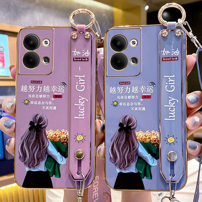 opporeno9捧花女孩腕带