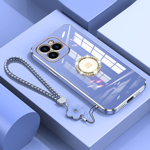 适用华为荣耀60se手机壳honor60e保护硅胶套带支架5G全包防摔GIA一AN00软壳GIAANOOes男女ANOO新款 潮曲屏简约