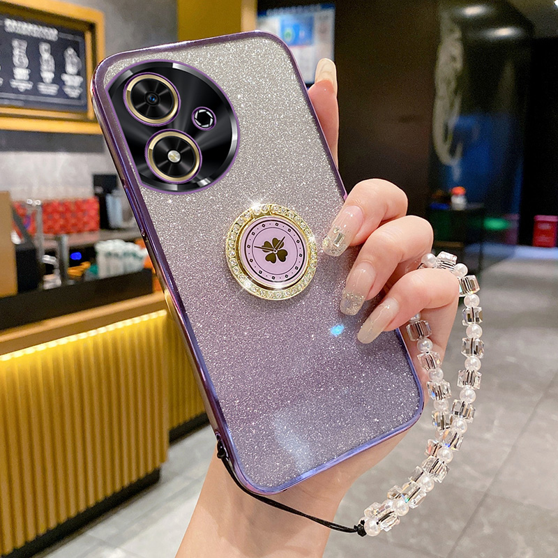 畅玩50手机壳闪粉水晶手链+支架