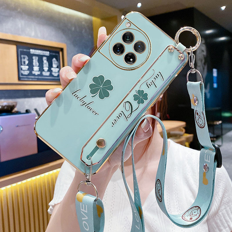 一加12手机壳四叶草腕带