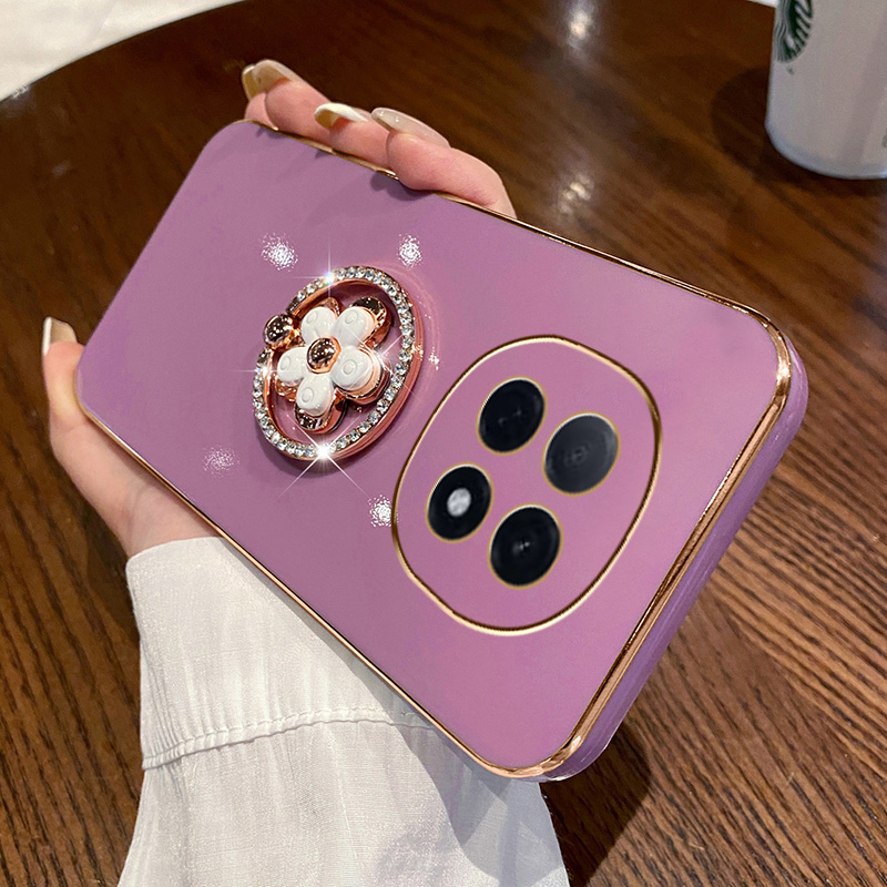 适用oppoA5手机壳oppo保护A5pro软硅胶套5G全包防摔软壳PKP110带花朵支架手链OPQ女oppop新款55g高级感ins风