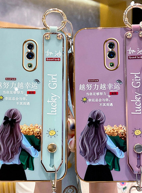 适用于opporeno手机壳opporenoZ硅胶保护套reno2Z腕带0ppo全包防摔reon2软壳文艺创意潮opopreno2女斜挎挂绳