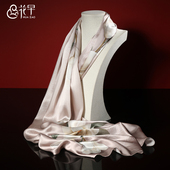 丝巾女真丝2026母亲节桑蚕丝薄款 礼物礼盒披肩 高端长巾送妈妈款
