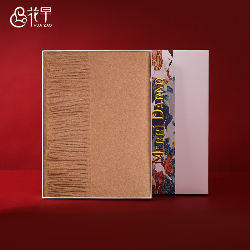 羊毛围巾女冬季新款保暖加厚女士围脖韩版纯色生日礼物羊绒披肩