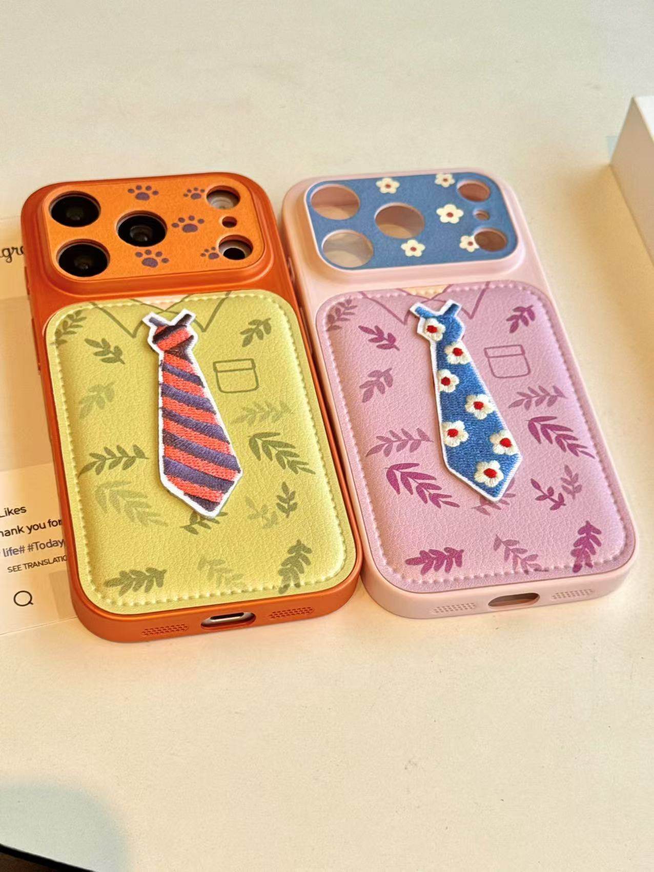 萌系创意尼克衣服刺绣领带适用于iphone17promax苹果1