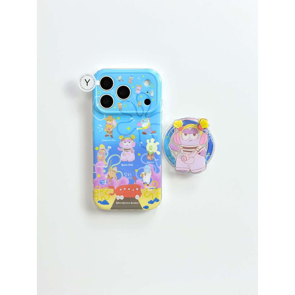 精选优品*可爱背带裤路人鱼女孩磁吸支架适用于苹果17promax手机壳iphone15保护套14新款16超好看15pro高级感