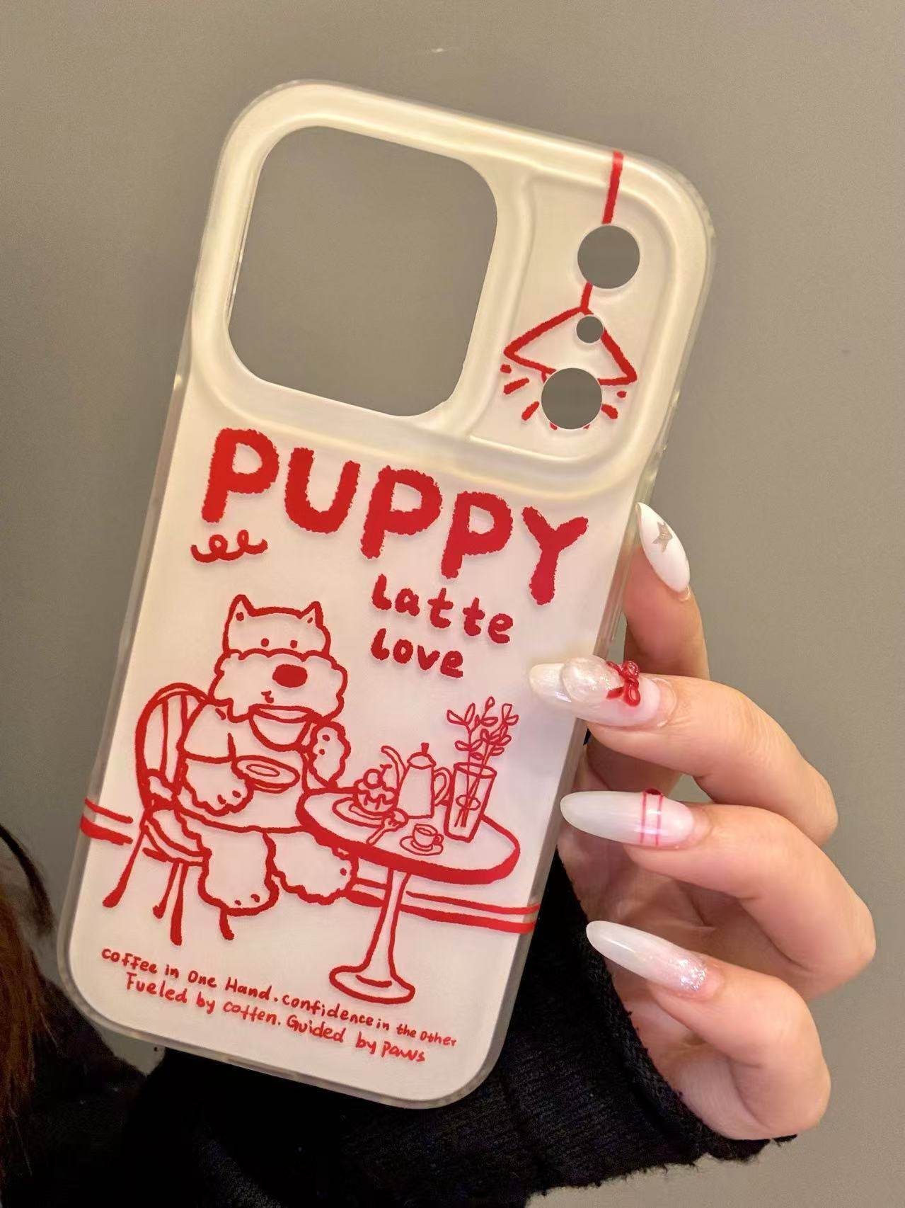 简约红线条慵懒喝下午茶小狗适用于iphone17promax苹果16手机壳15 · 苹果15,3C数码配件,手机保护套/壳,淘宝优惠券,粉丝福利购,淘宝优惠卷