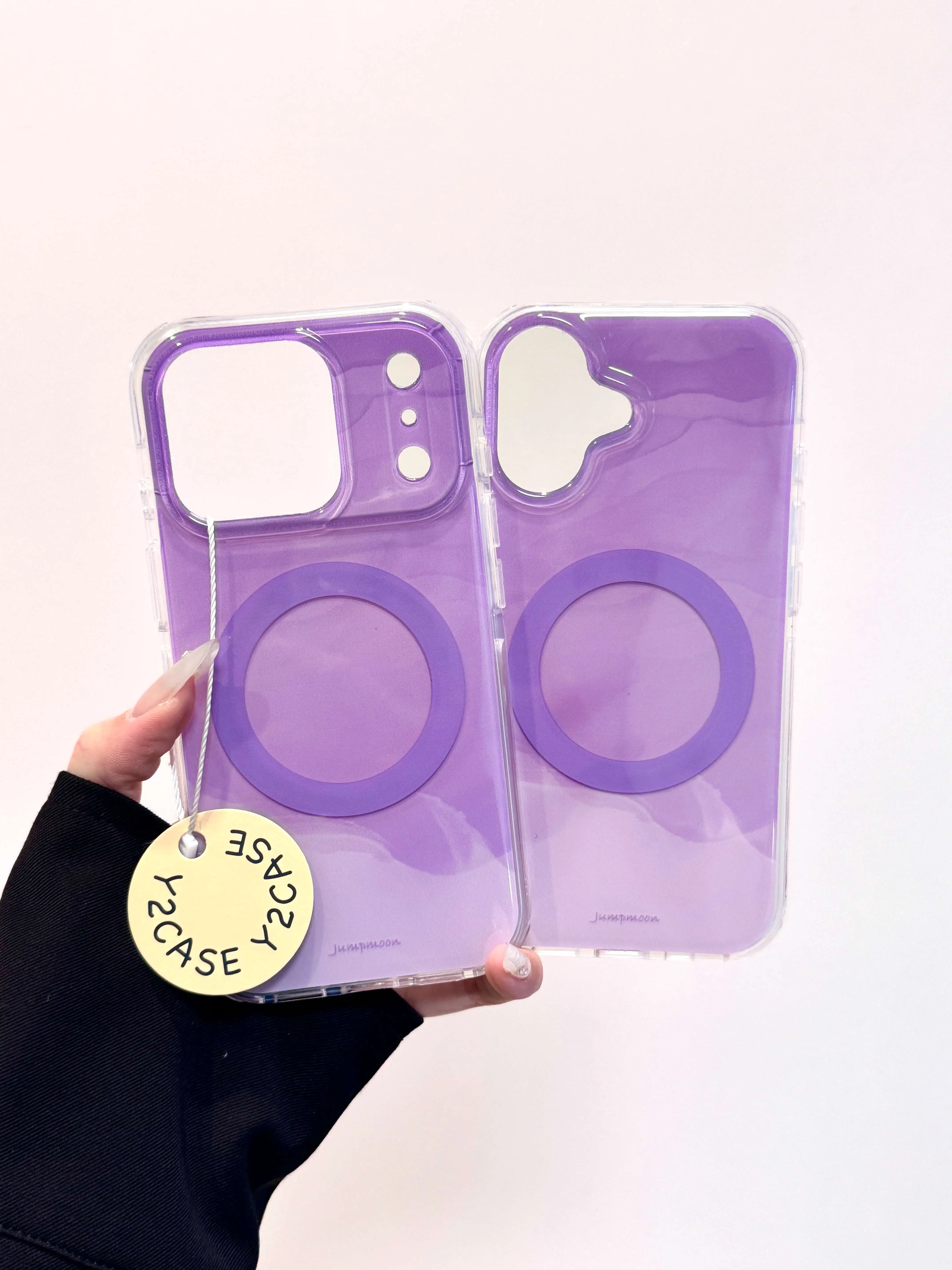 磁吸壳•ins风简约紫色晕染IMD双层手机壳适用iPhone17