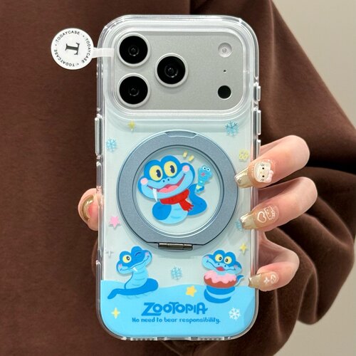 【精选优品】360支点支架豹子警官盖瑞适用苹果17pro双层iphone16可爱15手机壳