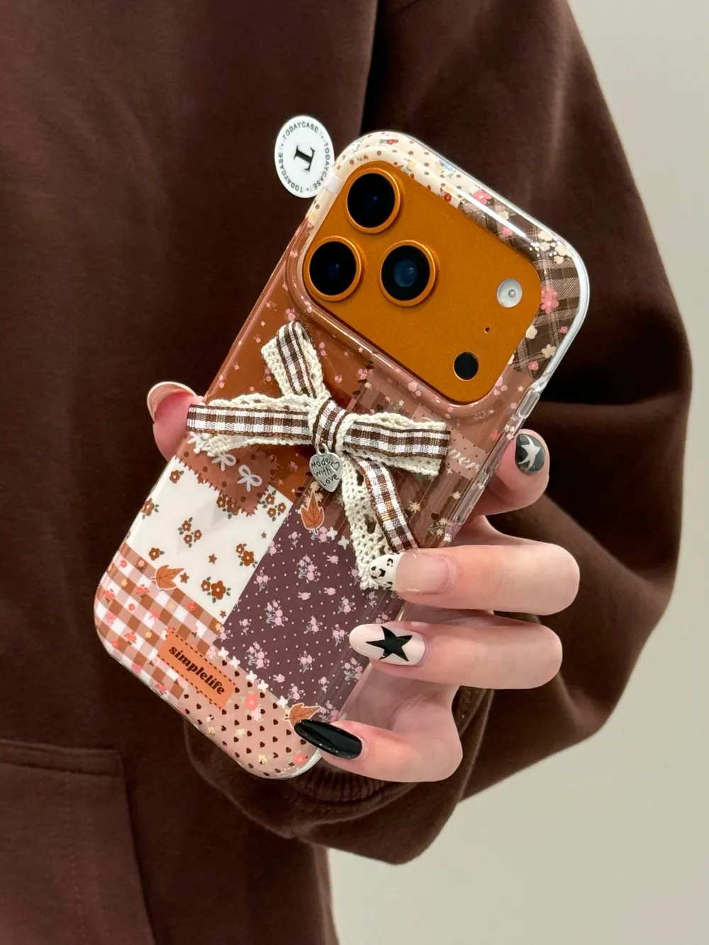 17promax韩系ins碎花蝴蝶适用苹果17proamx秋冬iphone16双层15/14手机硬壳