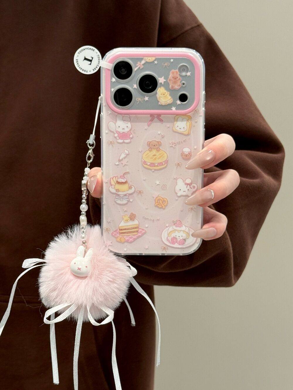 可爱甜品米菲兔适用苹果17pro双层iphone16/15/14少女心手机硬壳 · 双层蛋糕布丁米菲兔【单壳】,3C数码配件,手机保护套/壳,淘宝优惠券,粉丝福利购,淘宝优惠卷