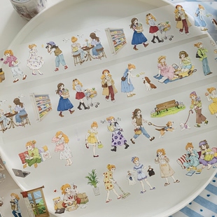 【现货】今日见你原创和纸胶带亚米那达绘假期出去玩宅在家贴纸卷